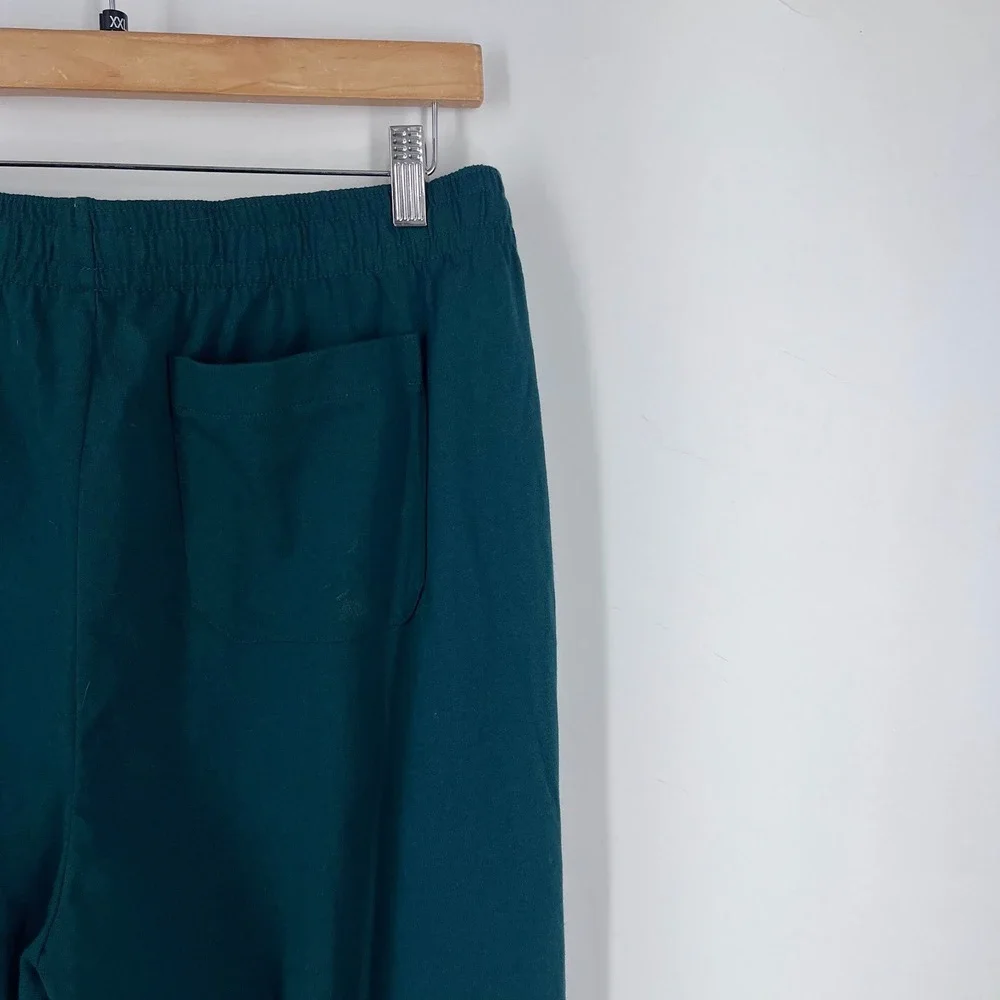 J.Crew Mens Pajama Pants Teal Green Cotton Jersey Elastic Waist C0853 Medium